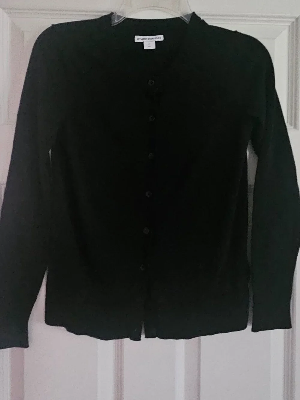 Amazon Essentials Black Button Front Crew Neck Cardigan Sweater XS